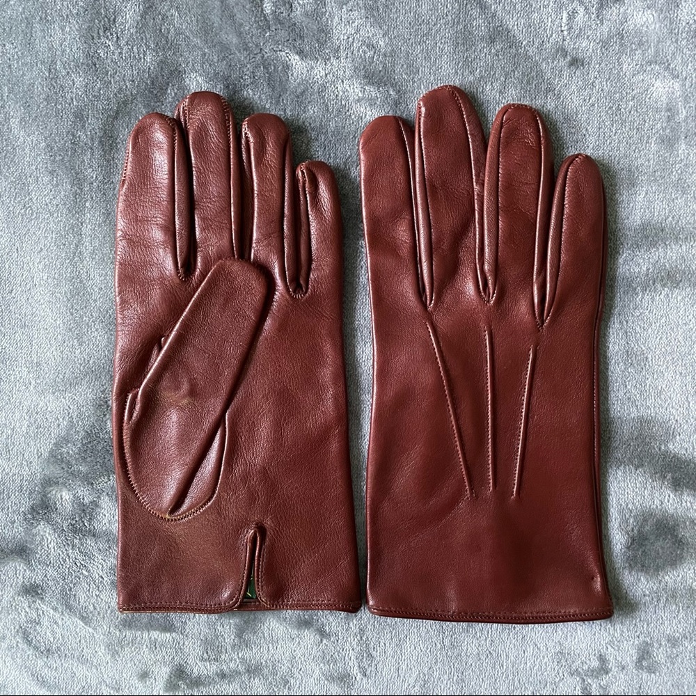 Alpo Mens Leather gloves - silk lined - Made in Italy
